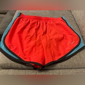 Nike Tempo Red Navy and Aqua Athletic Shorts large NWT